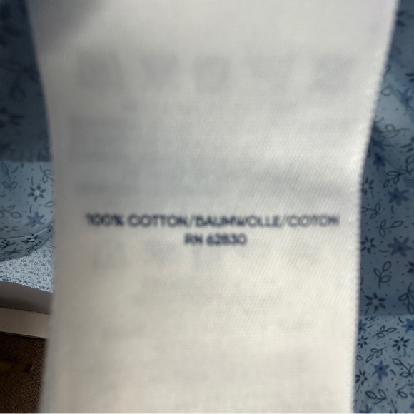 Lands’ End Blue Ditsy Floral Tunic Blouse with Side Pockets Large - Picture 13 of 15